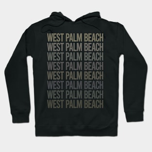 Gray Text Art West Palm Beach Hoodie